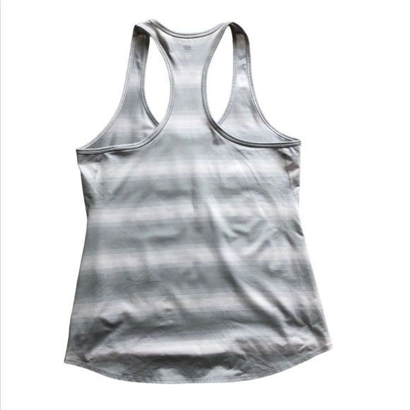 Athleta Large Racerback Tank Top Stripes Gray - Picture 2 of 6